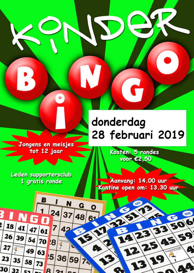 Kinderbingo bij vv Smitshoek
