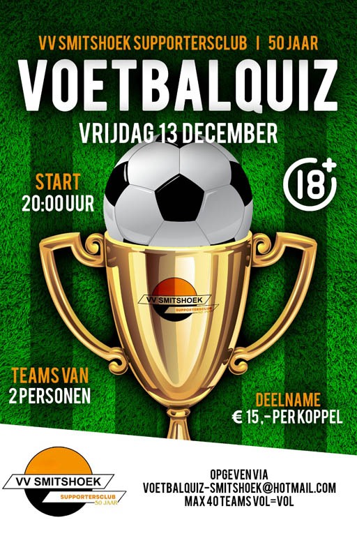 Voetbalquiz 13 december!