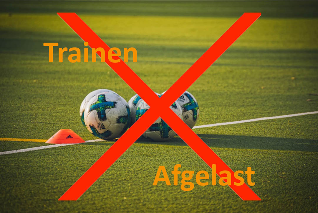 Trainen afgelast ivm code geel
